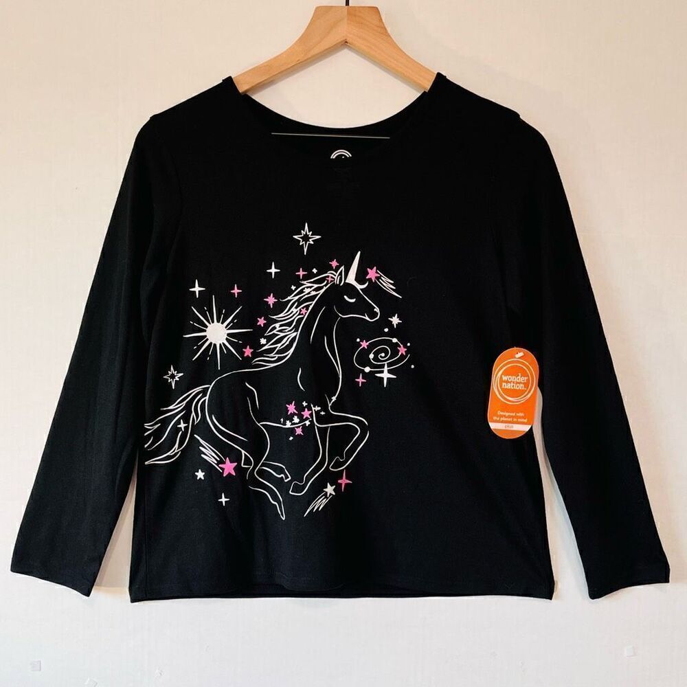 Wonder Nation Girls Unicorn Pajama Shirt   Sz L (10-12) Plus  NWT